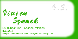 vivien szamek business card